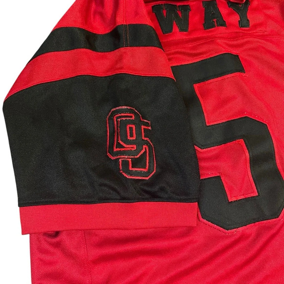 Vintage 90’s FUBU Red 5 Jersey Home Shirt Medium - Picture 4 of 9